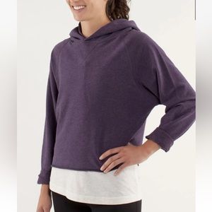 Lululemon Please Me Pullover Black Swan Purple Cropped Hoodie 10